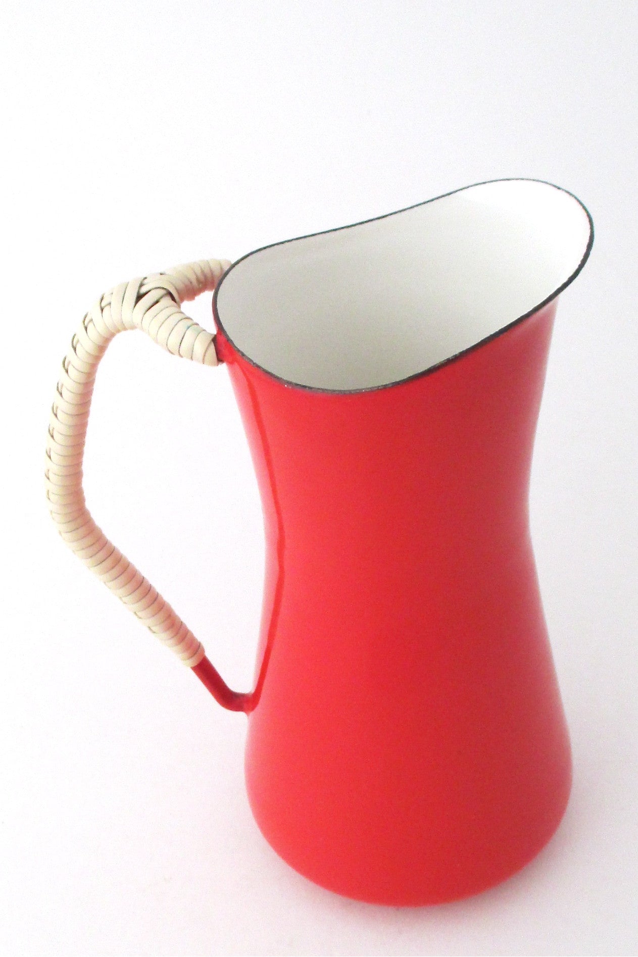 Dansk Denmark Kobenstyle red enamel pitcher by Jens Quistgaard early mark