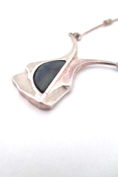 Kulta Hopeateos Finland silver & spectrolite necklace