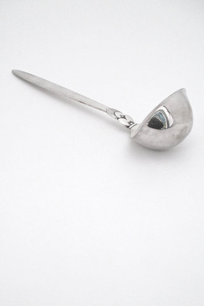profile Georg Jensen Denmark sterling silver Cactus ladle designed by Gundolph Albertus in 1930