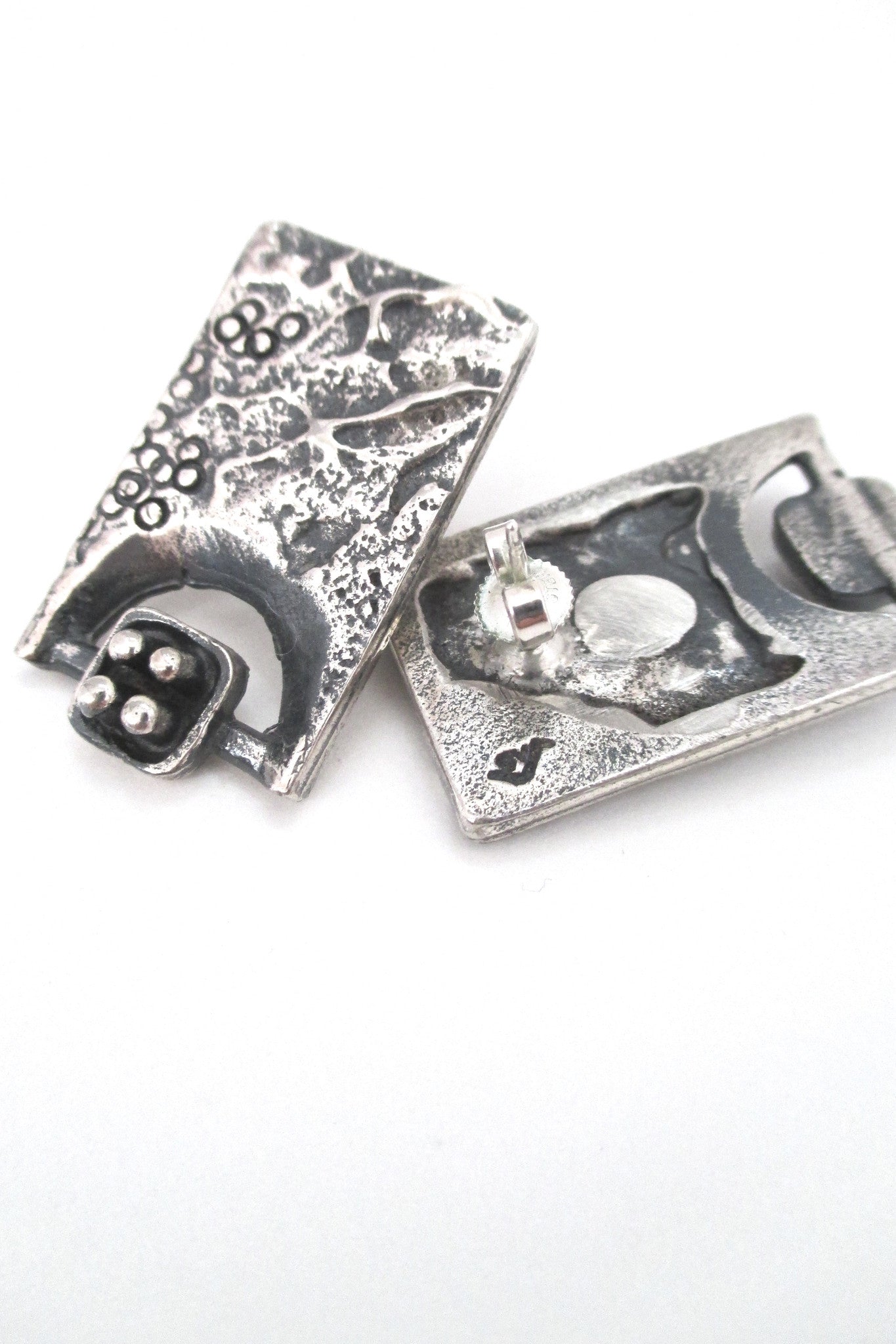 Guy Vidal large pierced earrings