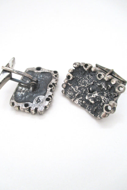 Guy Vidal large rectangular cufflinks