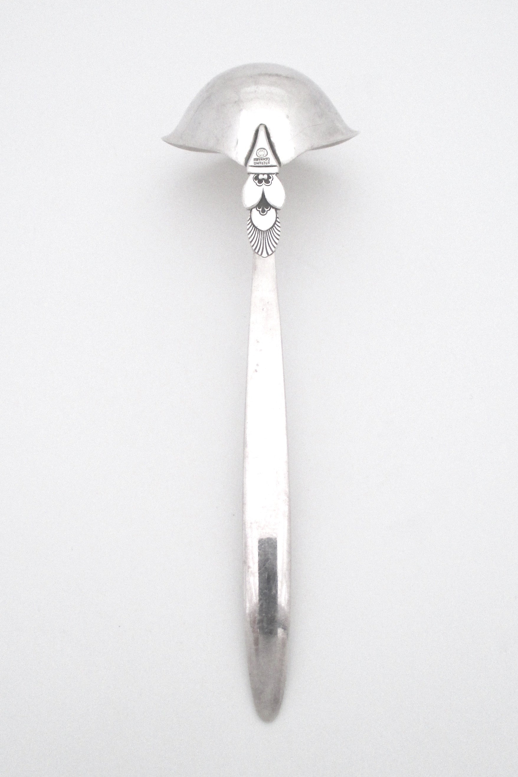 back Georg Jensen Denmark sterling silver Cactus ladle designed by Gundolph Albertus in 1930