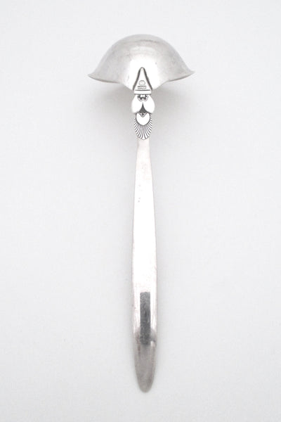 back Georg Jensen Denmark sterling silver Cactus ladle designed by Gundolph Albertus in 1930