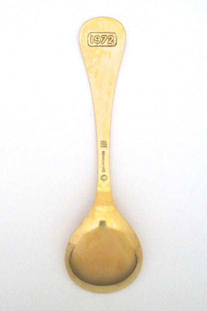 Georg Jensen sterling & enamel annual spoon - 1972 - original box