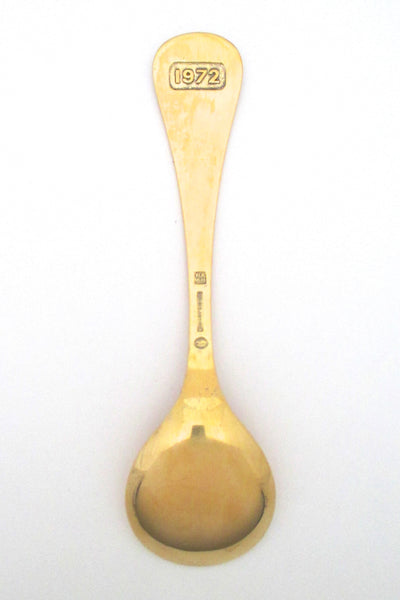 Georg Jensen sterling & enamel annual spoon - 1972 - original box