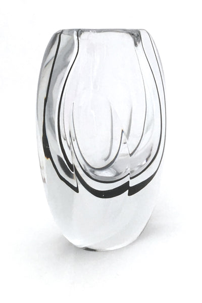 Vicke Lindstrand for Kosta blown & cut glass vase - 1950s