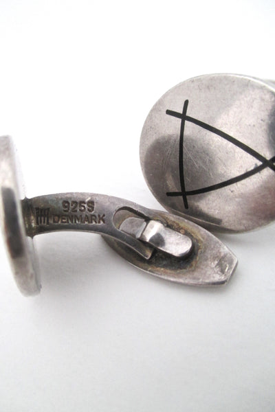 Hans Hansen silver & enamel cufflinks #1