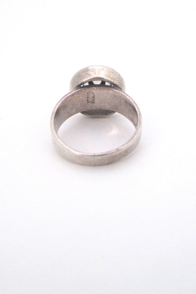 Henry Steig mid century modernist moonstone ring