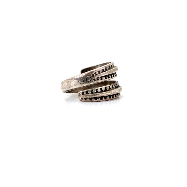 profile David-Andersen Norway vintage silver Saga series wrap ring Scandinavian jewelry design