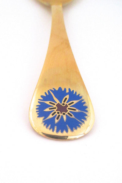 detail Georg Jensen Denmark vintage sterling silver enamel annual spoon 1972