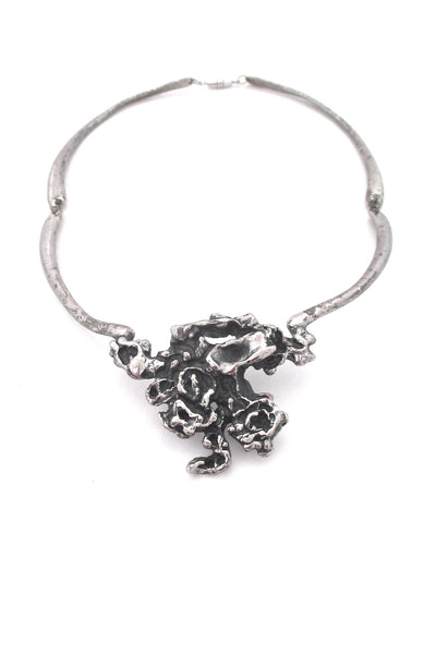 Guy Vidal brutalist pewter choker
