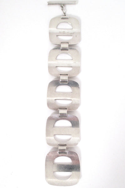 Georg Jensen Denmark large sterling silver link bracelet 197 by Ibe Dahlquist rare