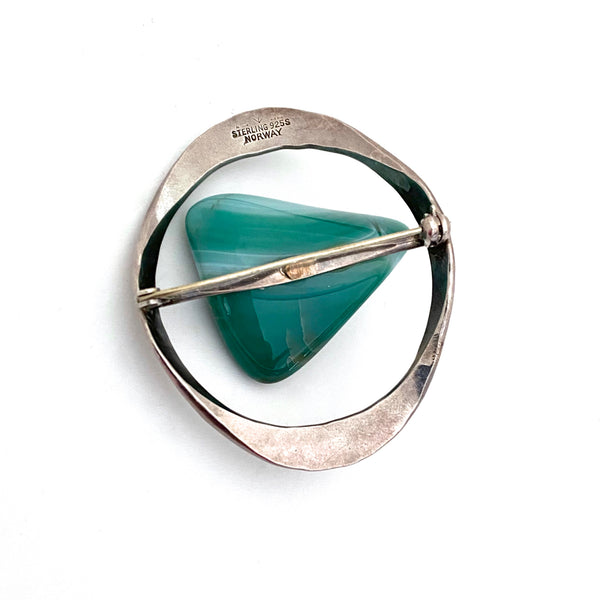 Tone Vigeland for Plus Studios large brooch ~ banded agate