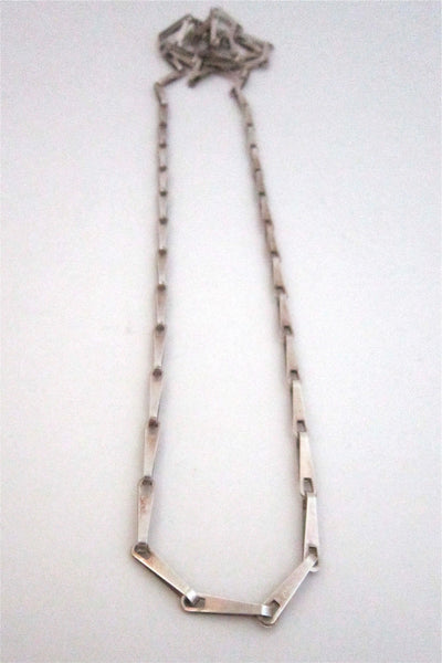 David Andersen Norway sterling silver long link chain necklace