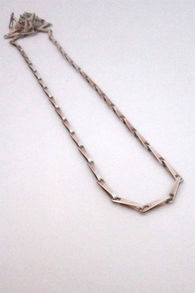 David Andersen Norway sterling silver long link chain necklace