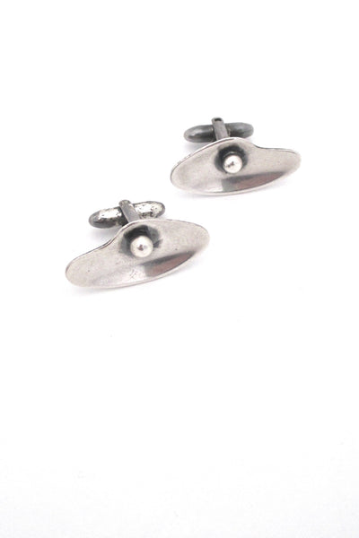 Otto Robert Bade biomorphic silver cufflinks