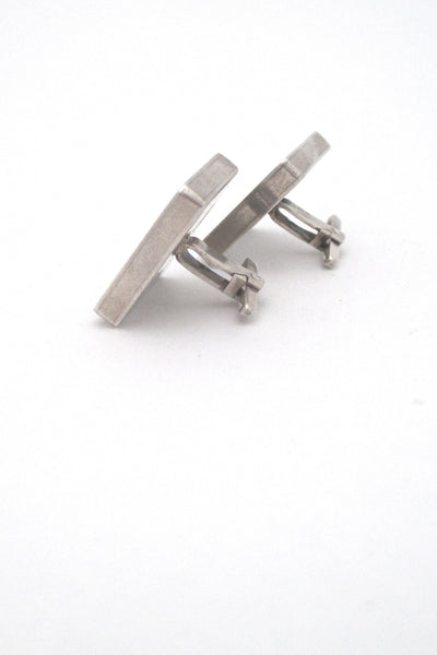 profile la Cucaracha Taxco Mexico vintage sterling silver large square cufflinks