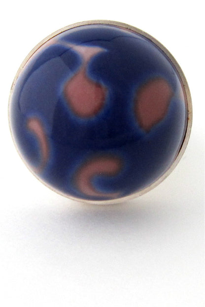 Porsgrund, Norway silver & porcelain ring