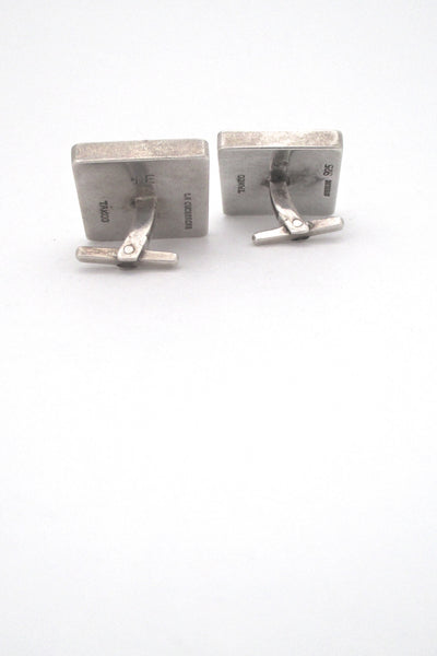 la Cucaracha vintage silver large square cufflinks