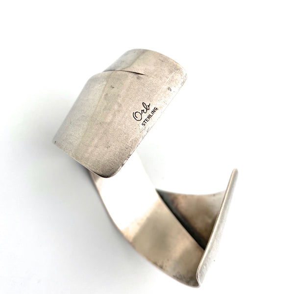 ORB ~ Otto Robert Bade ~ folded silver cuff bracelet