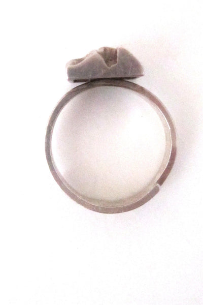 Matti Hyvarinen 'bark square' ring
