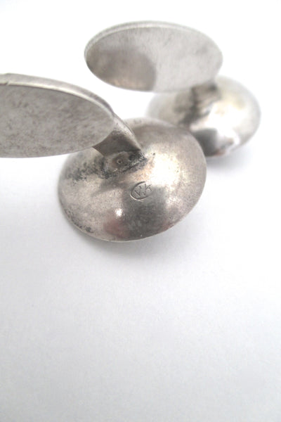 classic silver 'coil & bead' cufflinks - Ernst Willy Knudsen