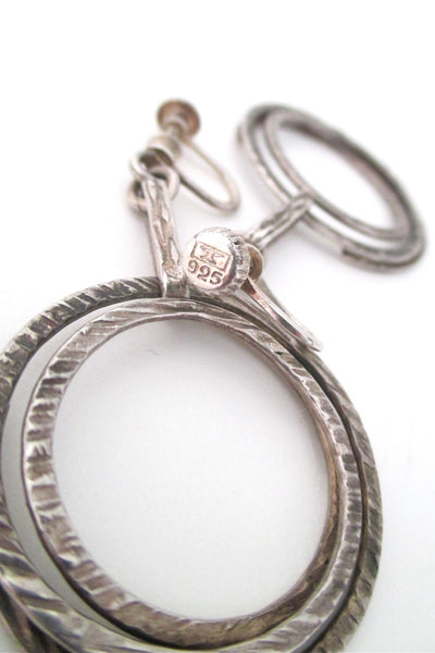 Elis Kauppi 'textured spirals' drop earrings