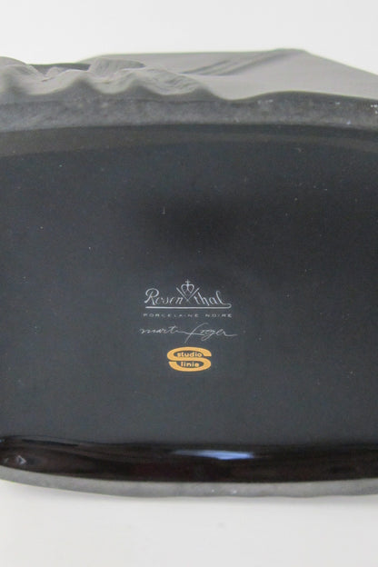 Rosenthal porcelaine noire large Freyer vase