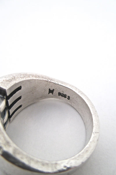 Hans Hansen heavy silver "3 circles" ring #14 ~ rare