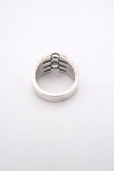 Hans Hansen heavy silver "3 circles" ring #14 ~ rare