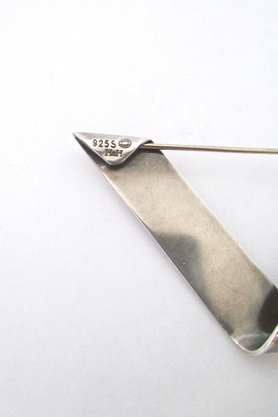 Hans Hansen / Georg Jensen large silver ribbon brooch