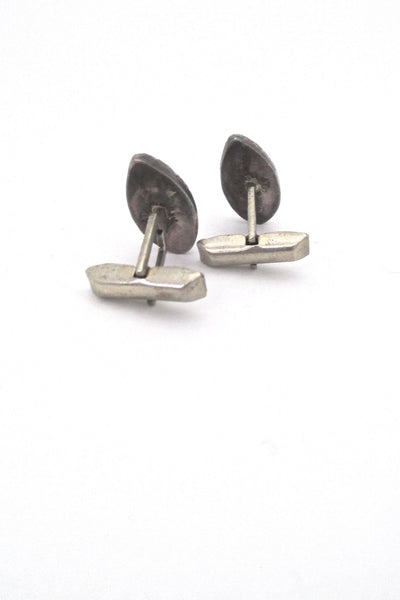 vintage silver 'grid' cufflinks