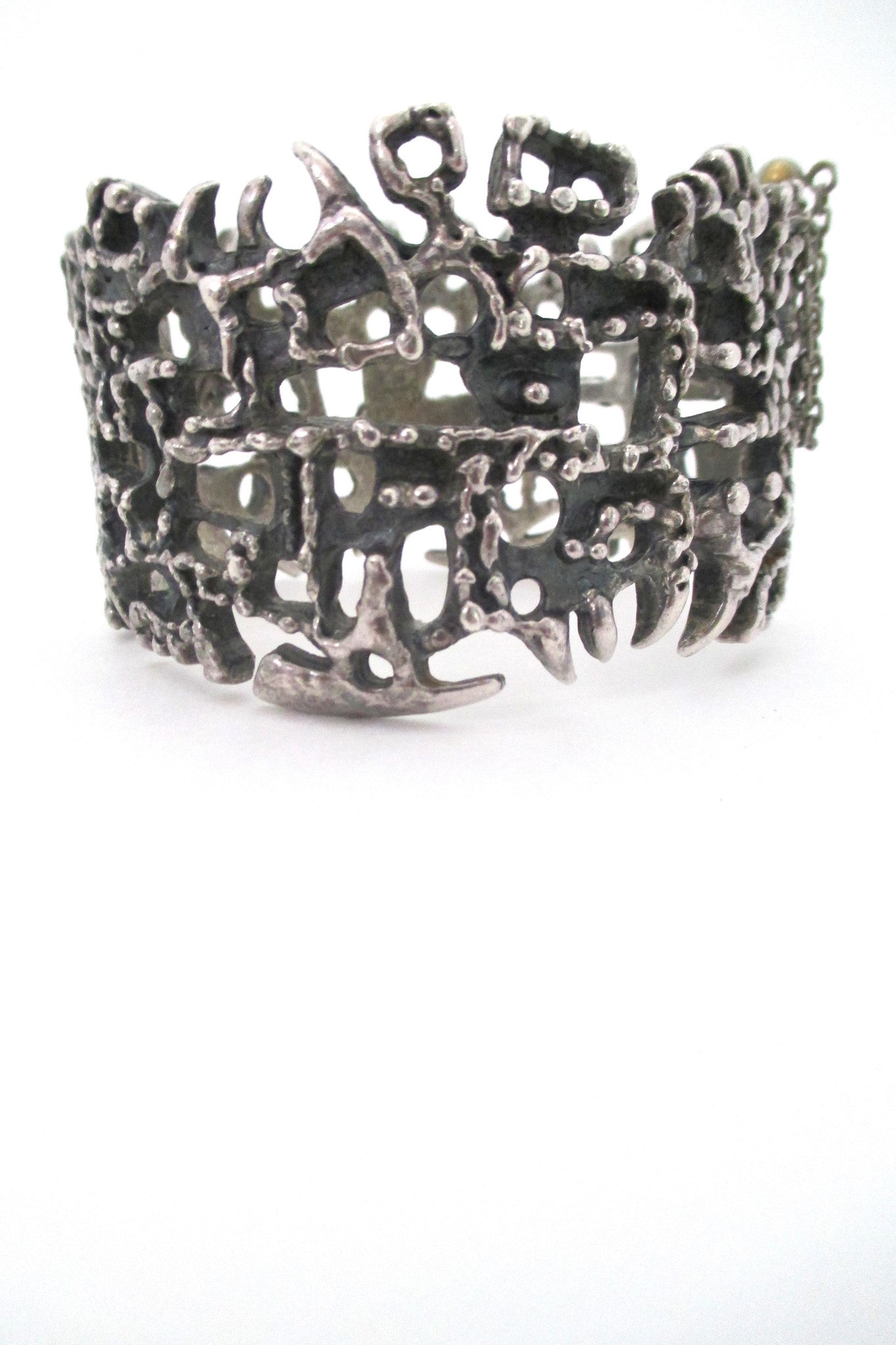 Guy Vidal large openwork hinged bracelet