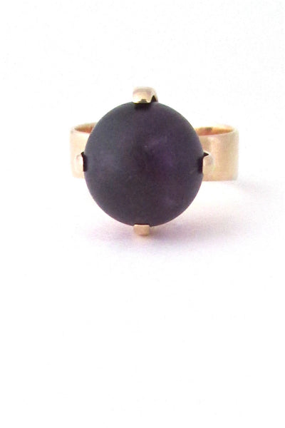 Elis Kauppi 'amethyst sphere' gold ring