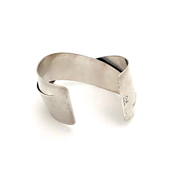 ORB ~ Otto Robert Bade ~ folded silver cuff bracelet