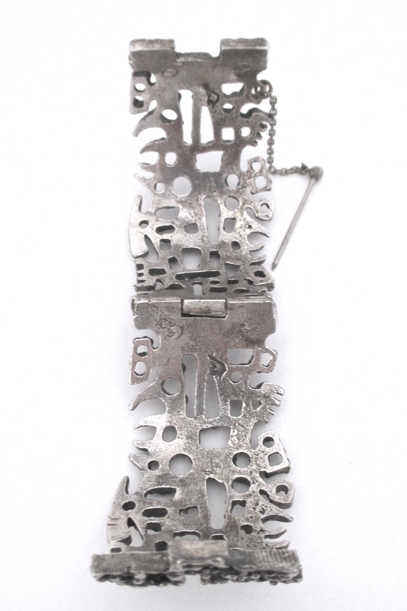 Guy Vidal large openwork hinged bracelet