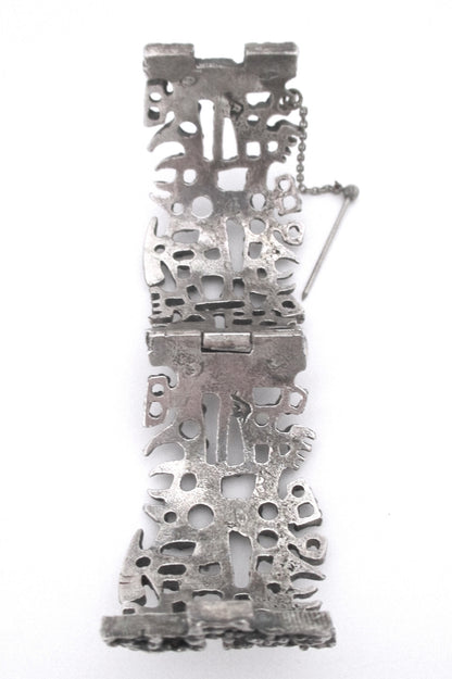 Guy Vidal large openwork hinged bracelet