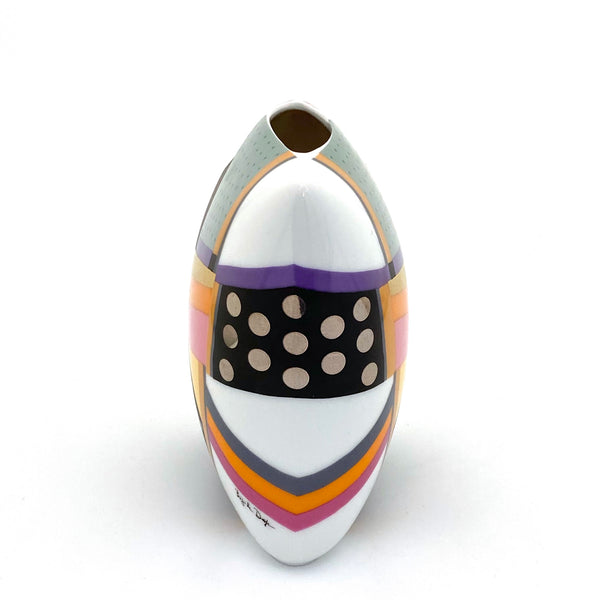 Rosenthal polychrome porcelain pillow vase ~ 1980s, Nairac / Doege