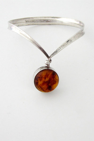 Erik Granit Finland sterling silver amber bracelet