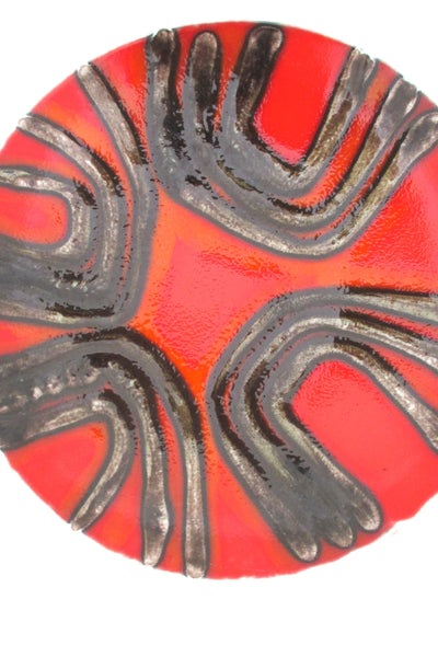 detail Poole Pottery England vintage mid century modern Delphis dish by Margaret Anderson