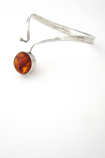 closure Erik Granit Finland silver amber bracelet