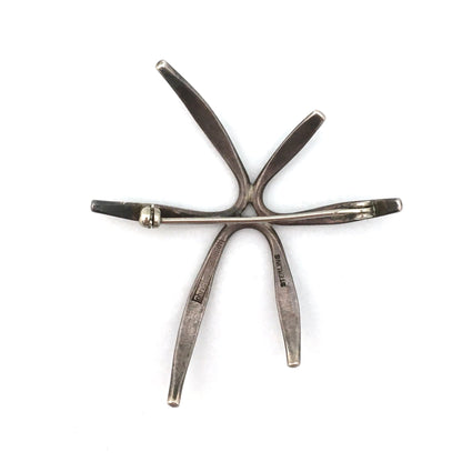 Christian Schmidt Modernist silver starburst brooch