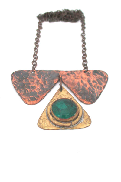 Rafael Alfandary Canada copper & brass kinetic pendant necklace (clear)