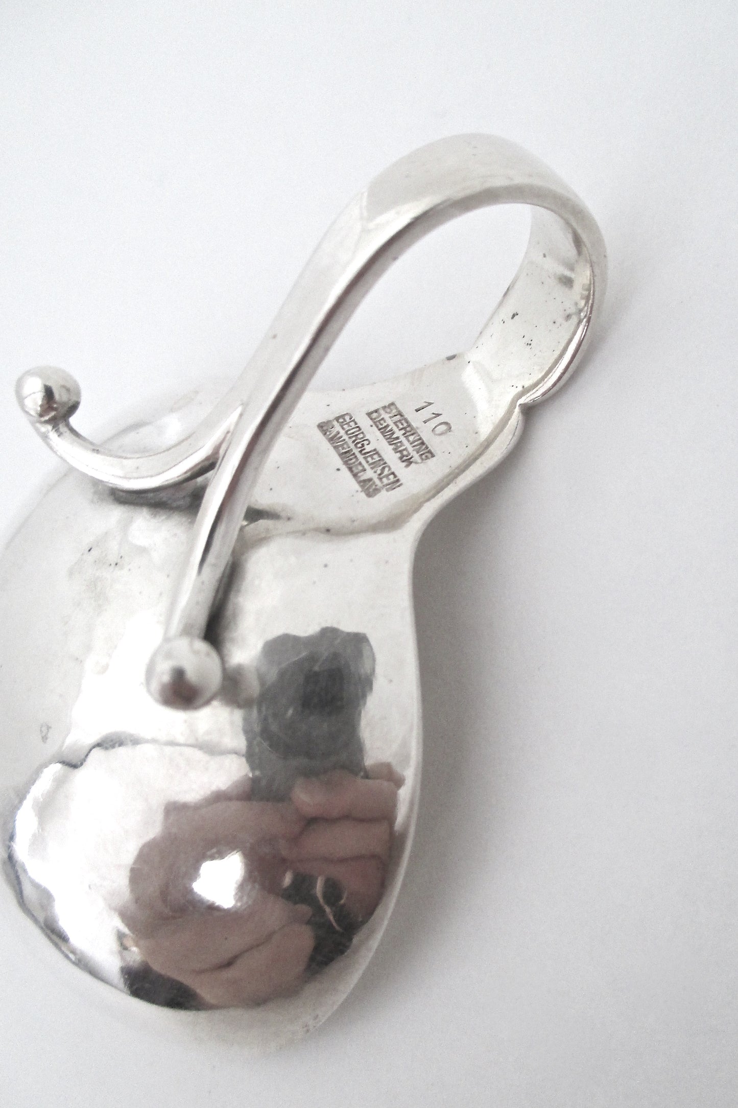 Georg Jensen open salt & spoon #110