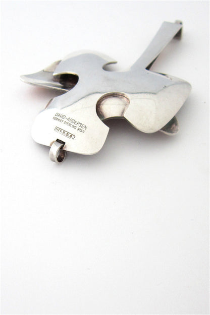 David-Andersen layered enamel pendant