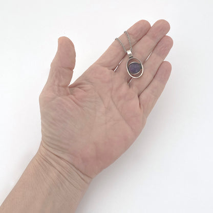 Kupittaan Kulta silver & amethyst sphere pendant ~ Elis Kauppi
