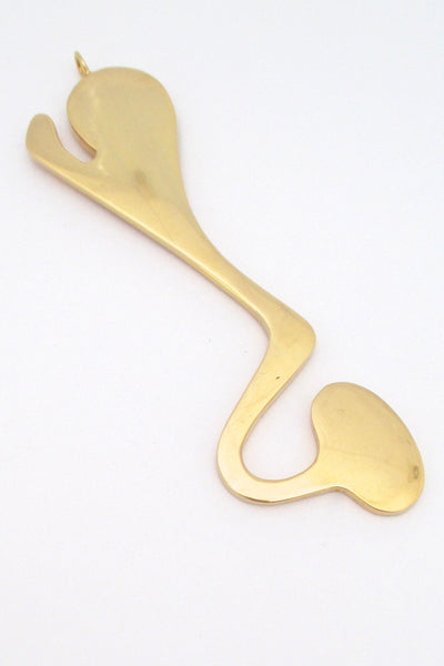 Maryon Kantaroff large gilded bronze signed pendant #2