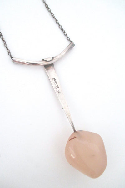 Erling Christoffersen for Plus Designs long stone pendant necklace