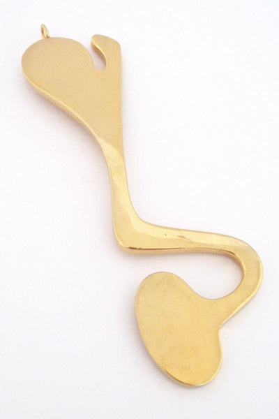 Maryon Kantaroff large gilded bronze signed pendant #2