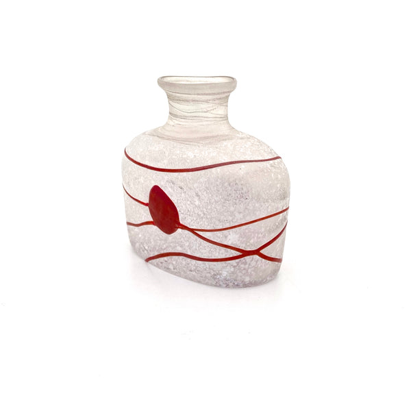 Kosta Boda petite 'Galaxy Red' vase ~ Bertil Vallien, Artist Collection